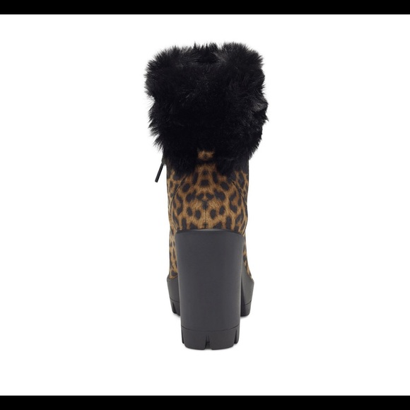 Jessica Simpson Womens Mikah Hiker Booties Leopard Light Beige Natural Size 8M - Picture 6 of 9